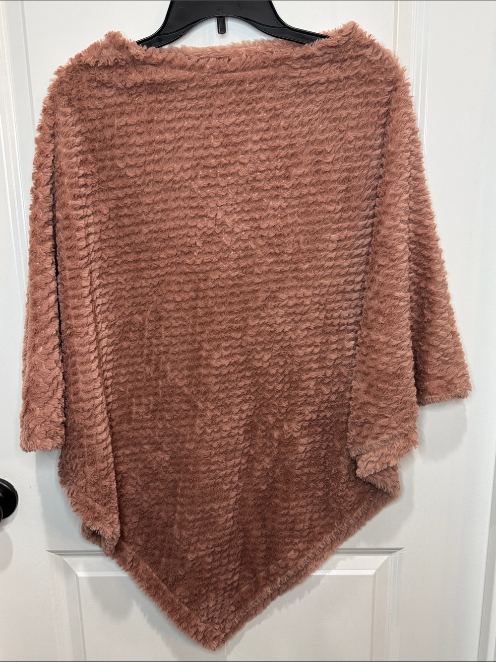 Plush Women's Poncho in Dusty Rose